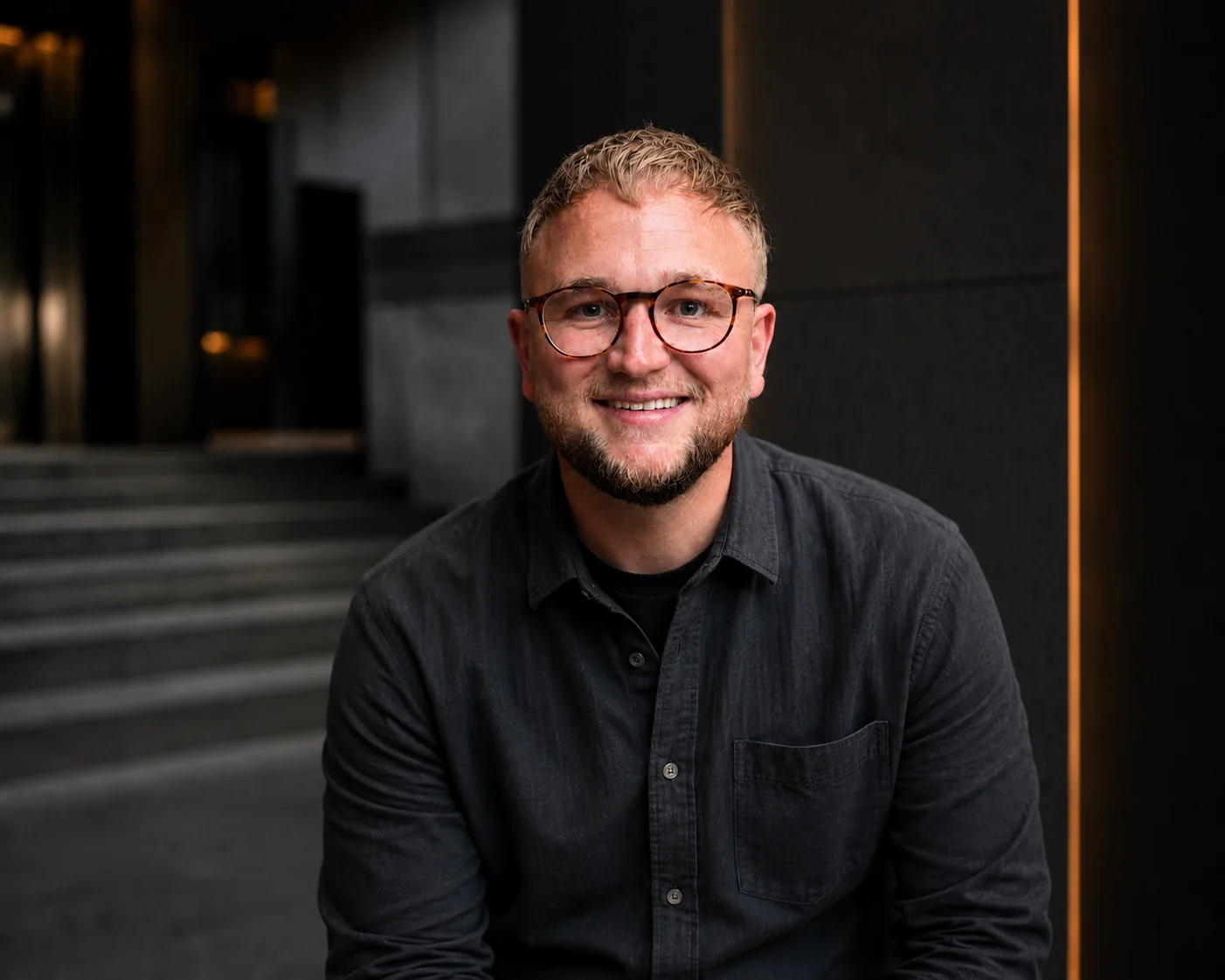 Informal portrait of Tom Hines